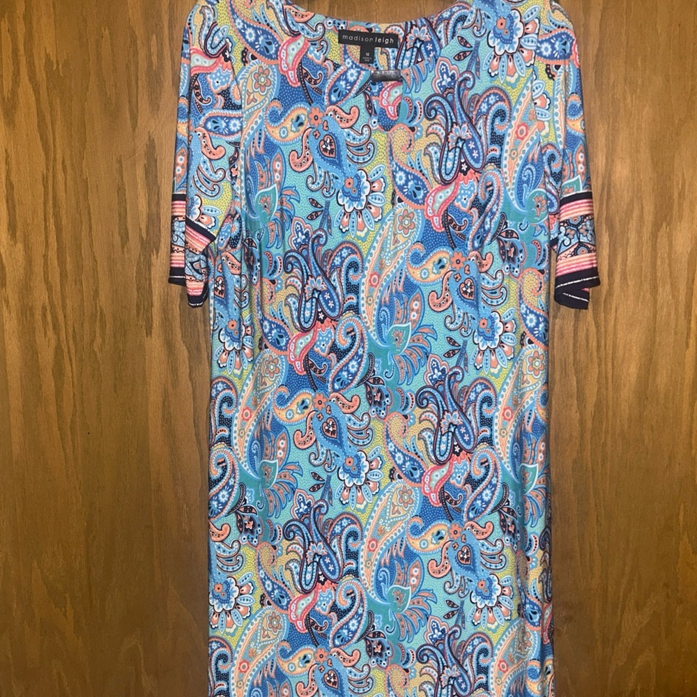 Madison Leigh Multicolor Paisley Midi Dress